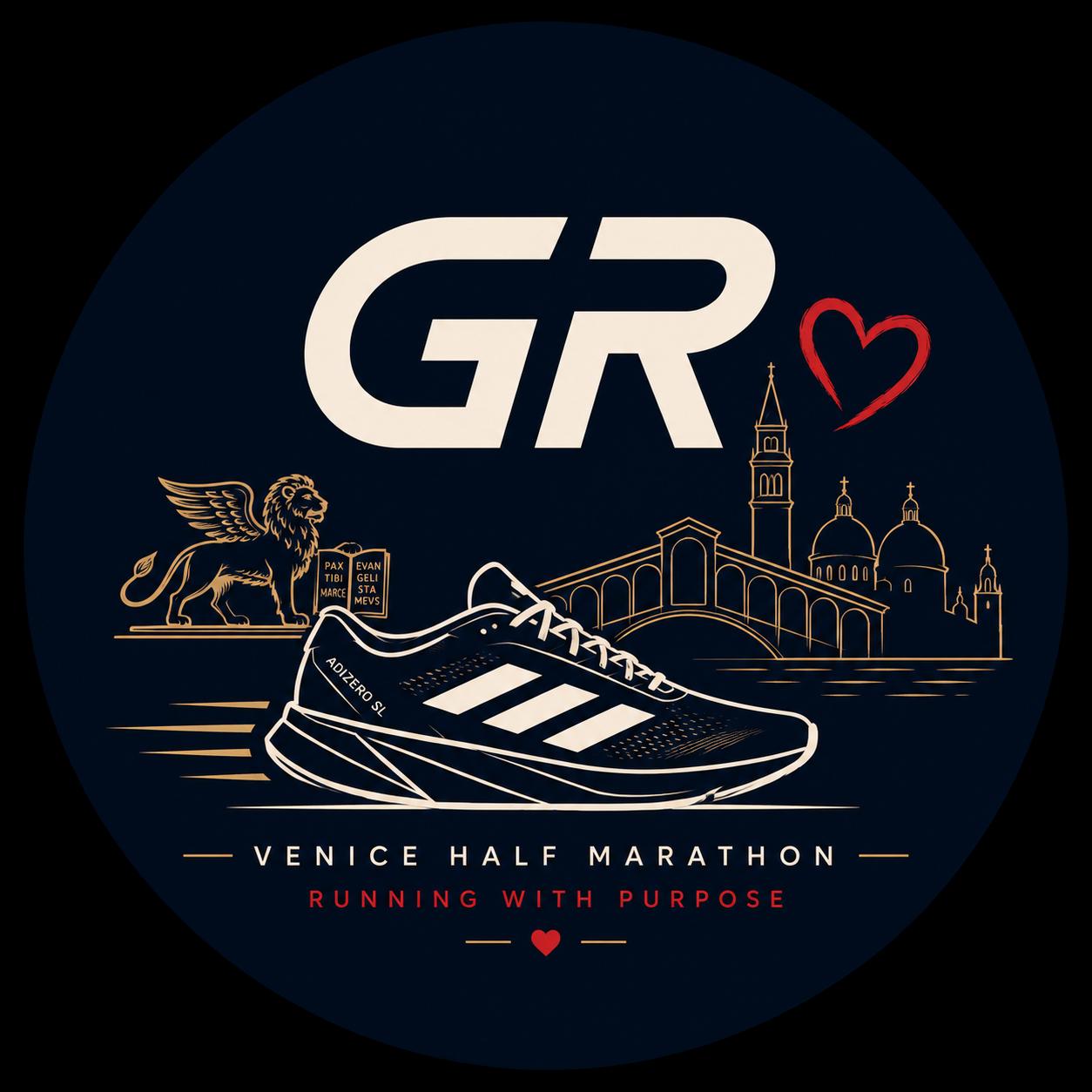 Venice Half Marathon badge